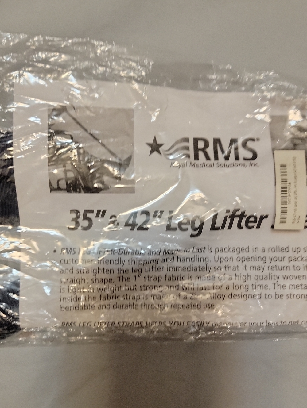 RMS 35"-42" Leg Lifter Strap - Black